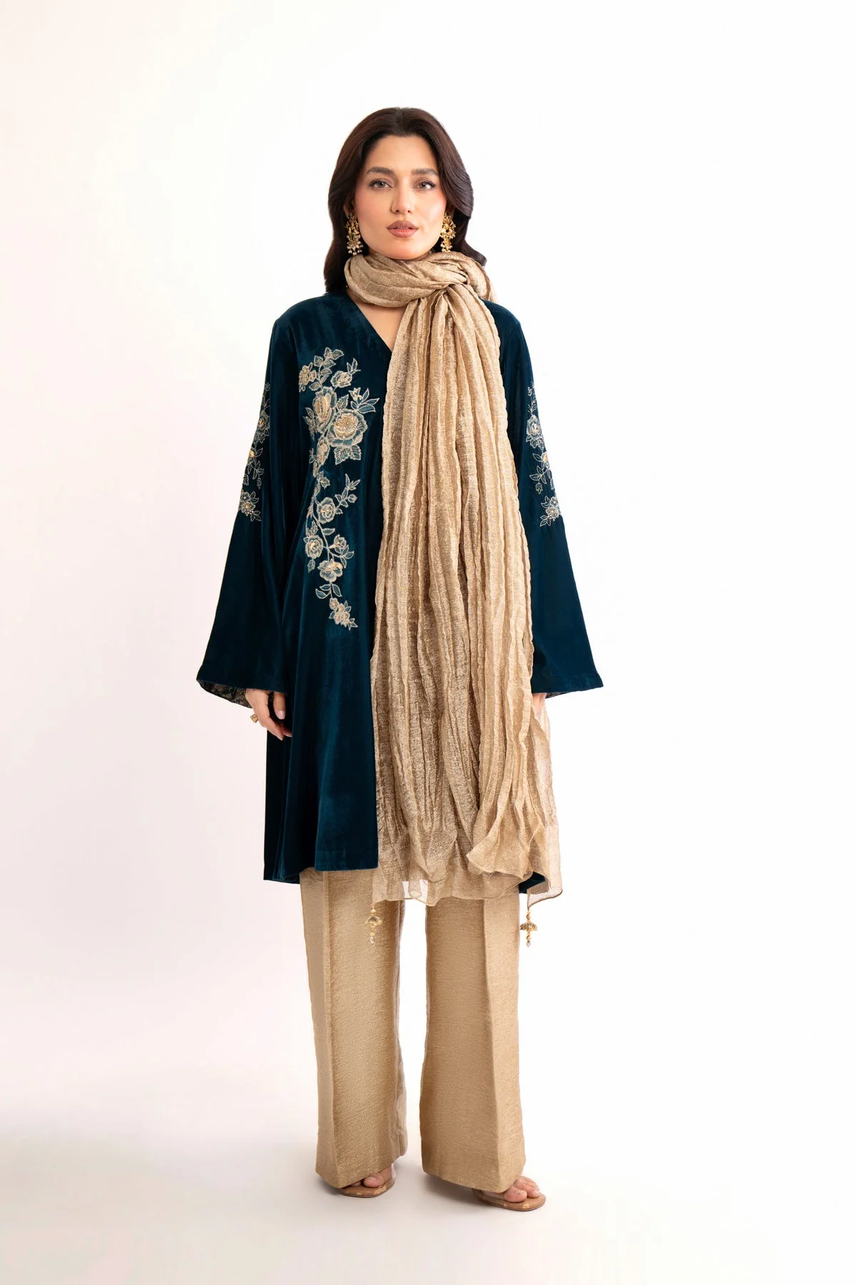 1 Piece Antique Solid Dupatta (AA5447) - Image 4