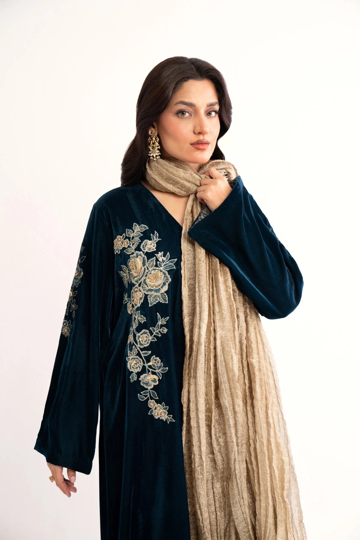 1 Piece Antique Solid Dupatta (AA5447) - Image 5