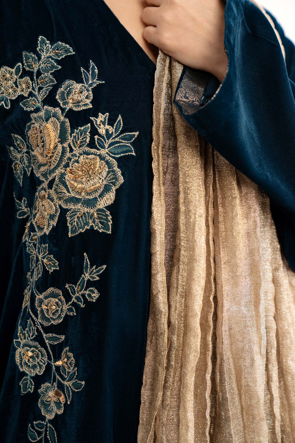 1 Piece Antique Solid Dupatta (AA5447) - Image 6