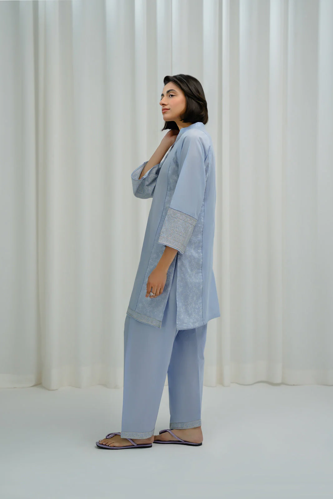 2 Piece Printed Lawn Embroidered Suit (BA0164) - Image 4