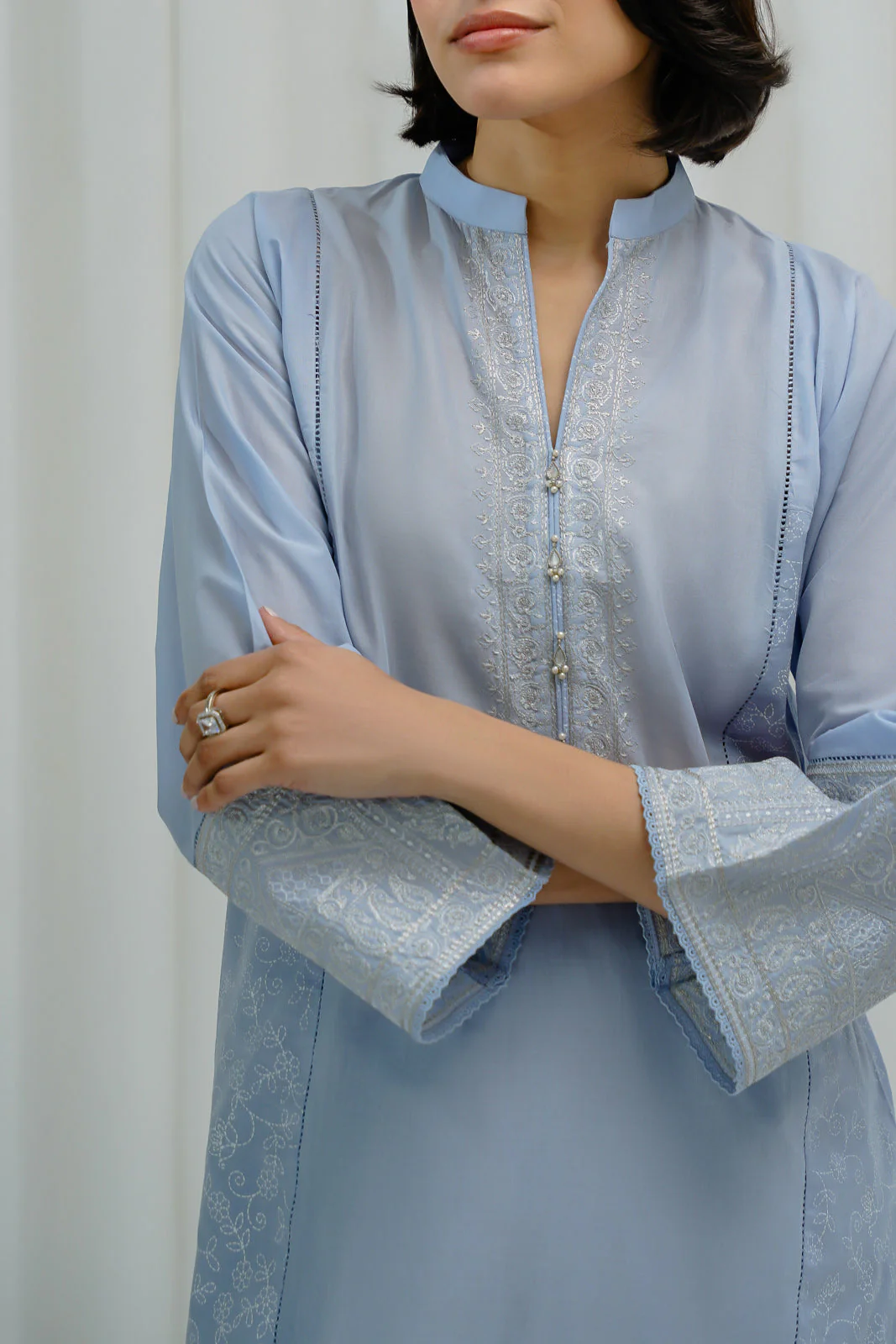 2 Piece Printed Lawn Embroidered Suit (BA0164) - Image 5