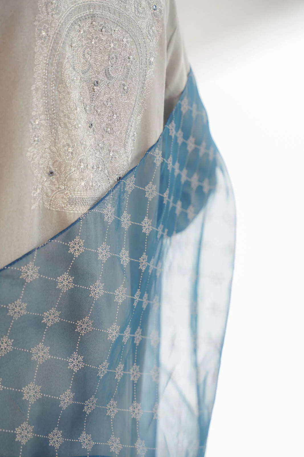 1 Piece Printed Organza Printed Dupattas/Stoles (FD0066) - Image 5