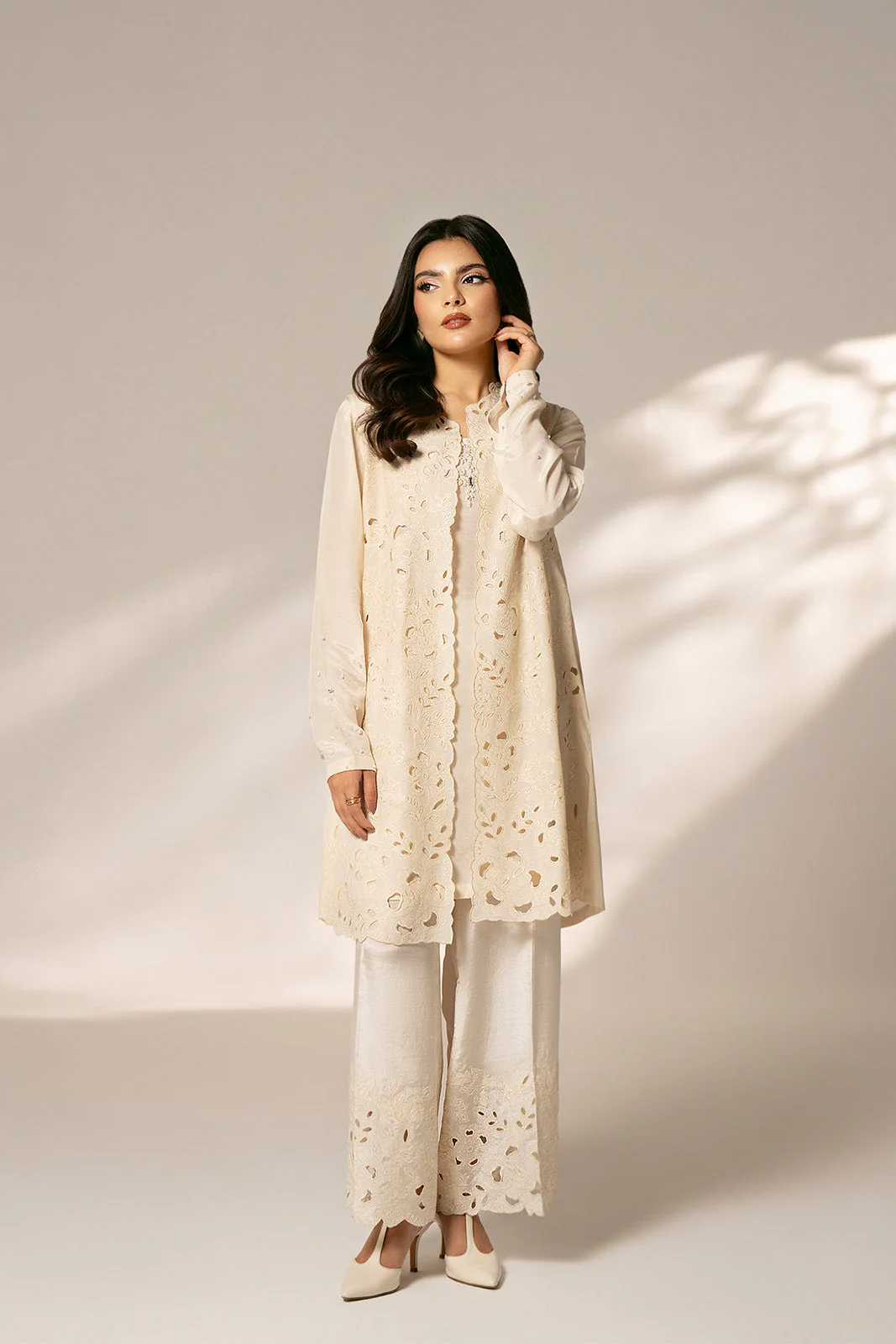 2 Piece Raw Silk Embroidered Suit (FL0074) - Image 8