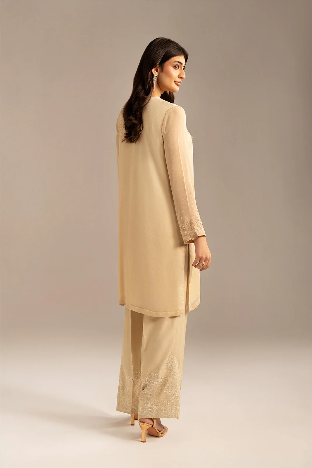 1 Piece Chiffon Embroidered (FL0099) - Image 6