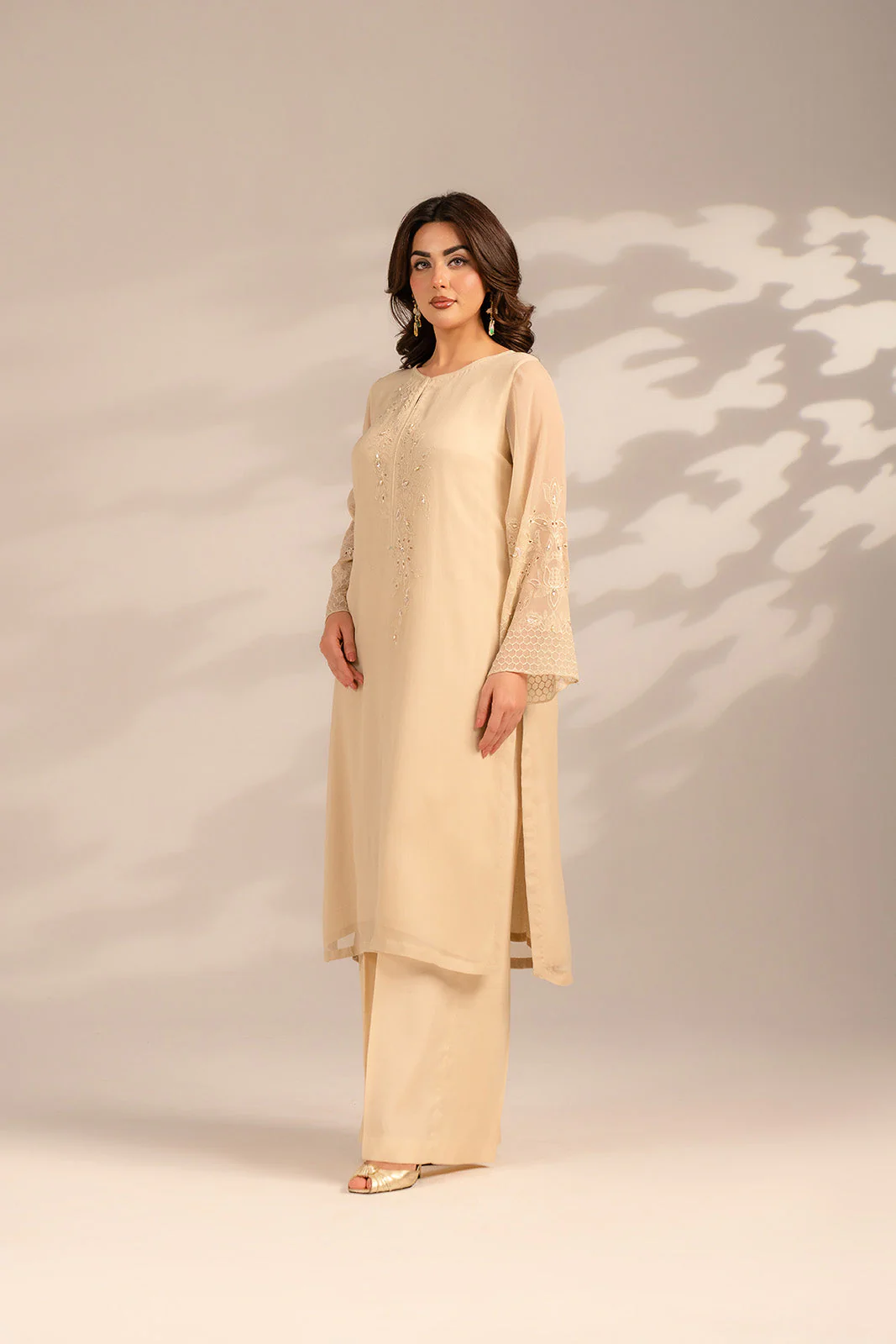 1 Piece Chiffon Embroidered (FS0080) - Image 4