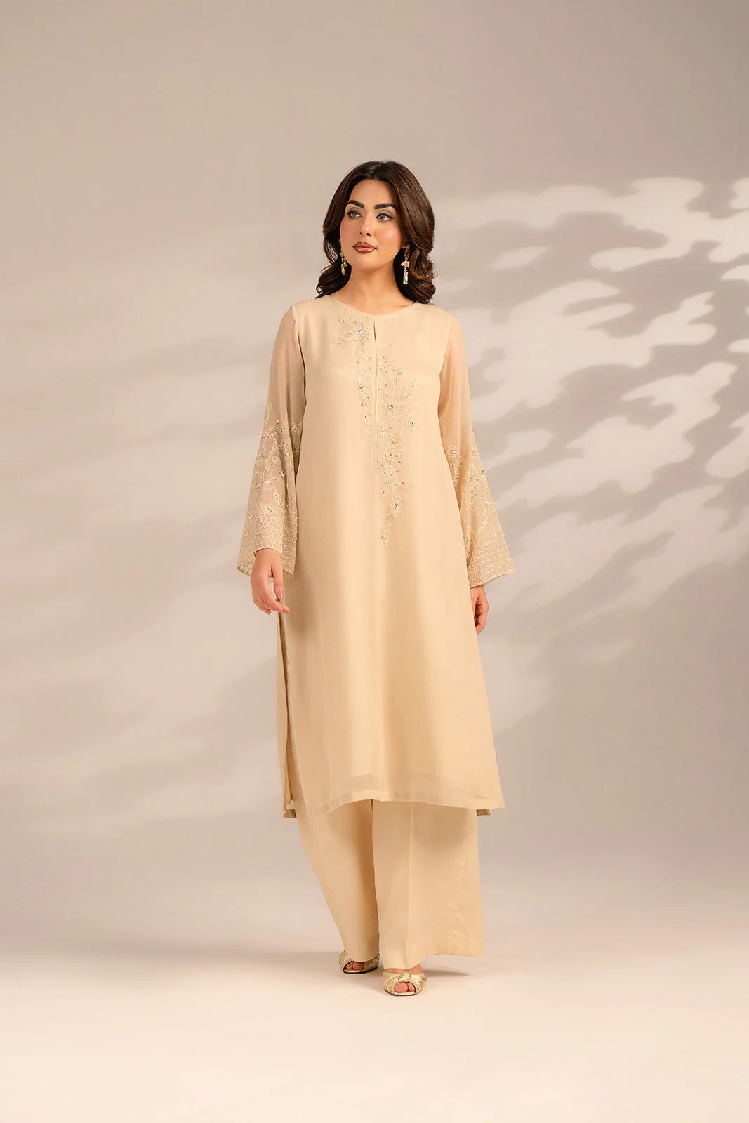 1 Piece Chiffon Embroidered (FS0080) - Image 5