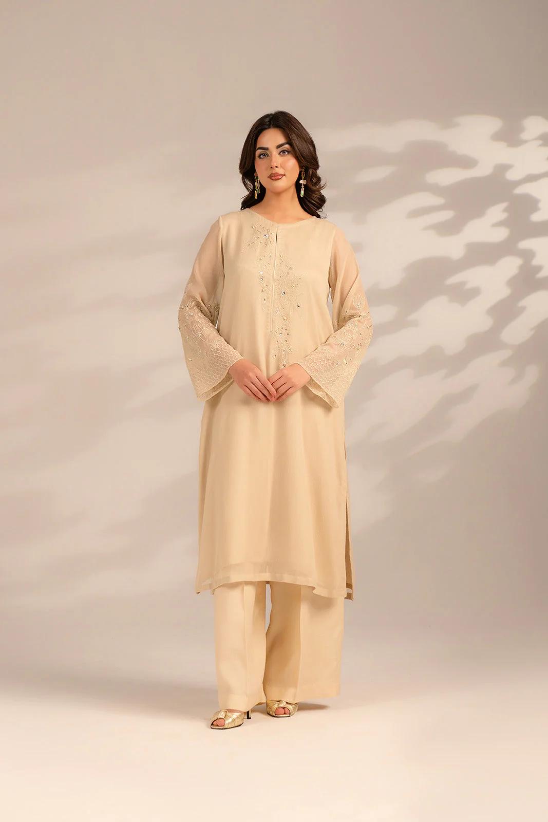 1 Piece Chiffon Embroidered (FS0080) - Image 6