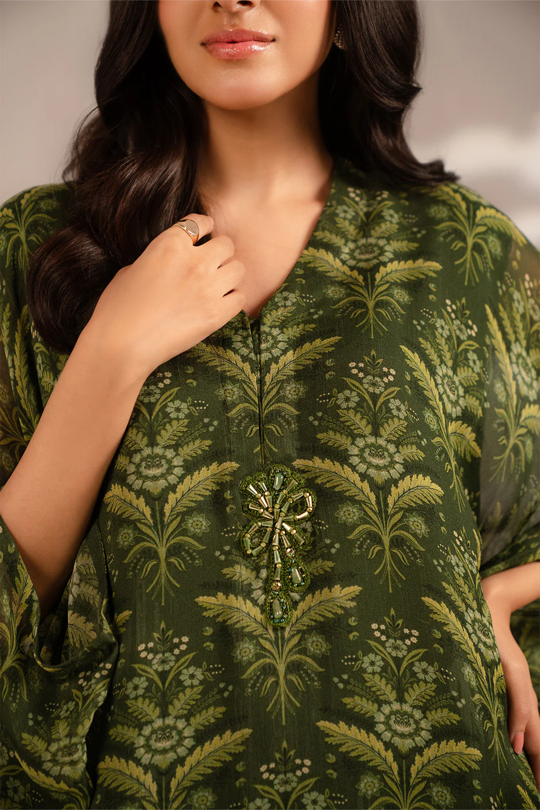 2 Piece Chiffon Printed Suit (FS0097) - Image 3