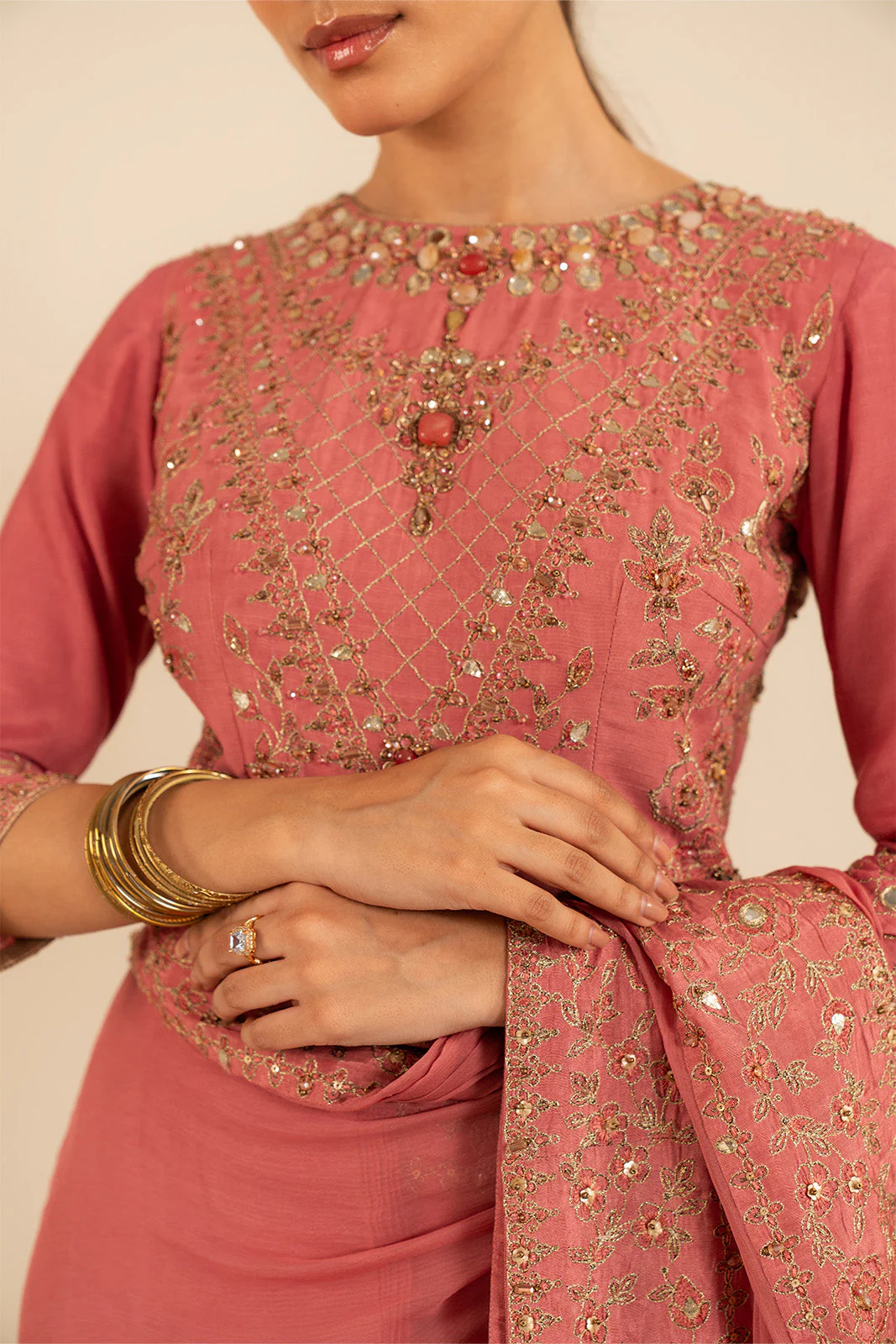 3 Piece Chiffon Embroidered (FW0001) - Image 13