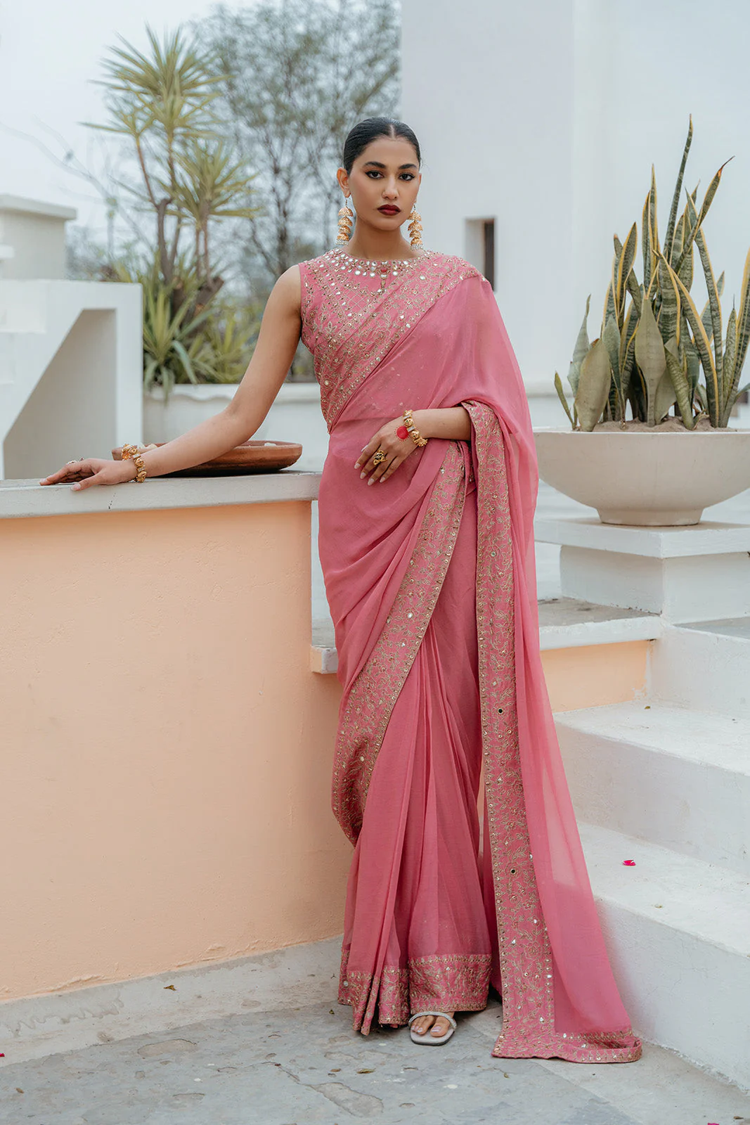 3 Piece Chiffon Embroidered (FW0001) - Image 3