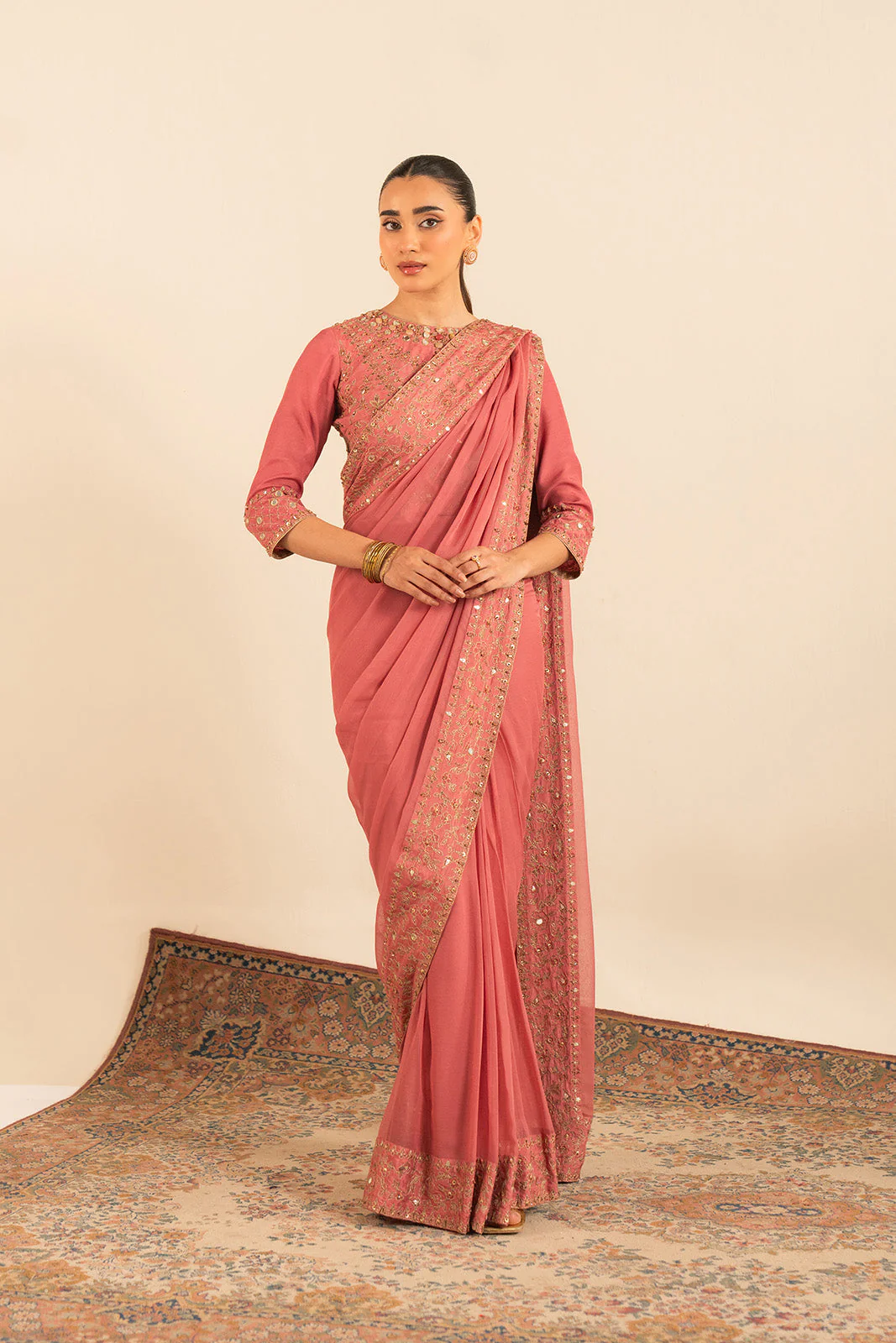 3 Piece Chiffon Embroidered (FW0001) - Image 6