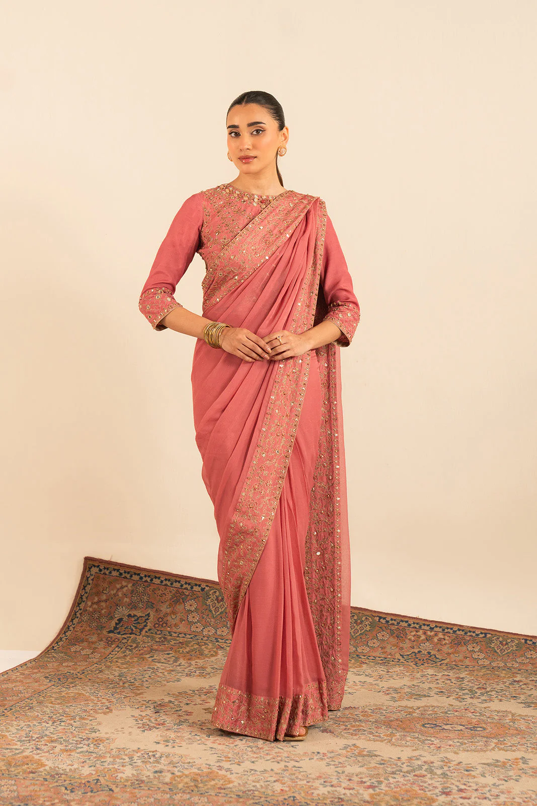 3 Piece Chiffon Embroidered (FW0001) - Image 7