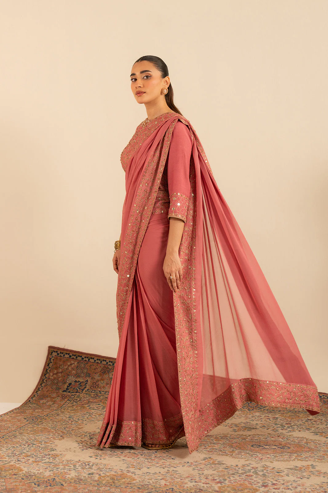 3 Piece Chiffon Embroidered (FW0001) - Image 8